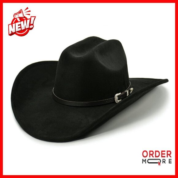 Shapeable Wide Brim Felt Cowboy Hat for Women and Men main image 6